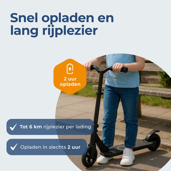 Scooter électrique Denver pour enfants - 10km/h - Scooter pour enfants - Lumières LED - 6km d'autonomie - SCK5500B