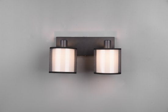 Trio leuchten - LED Ceiling Spot - Plafonnier - E14 - 2 lumières - Rectangle - Noir - Aluminium