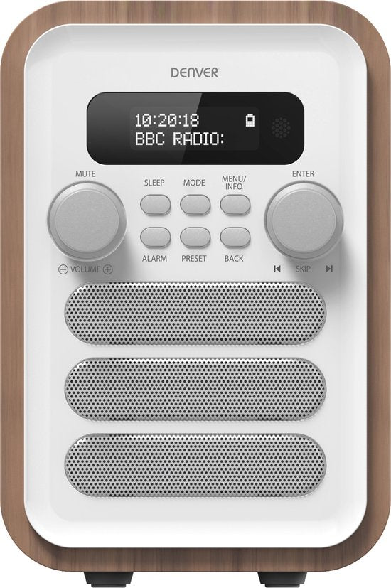 Denver DAB radio - Retro Radio - Bluetooth - DAB+/ FM Radio - DAB48W