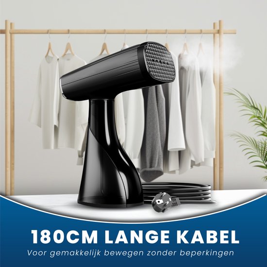 HomeShift Défroisseur à vêtements - Défroisseur - Défroisseur à main - Pour vêtements et meubles - 380ML - Noir