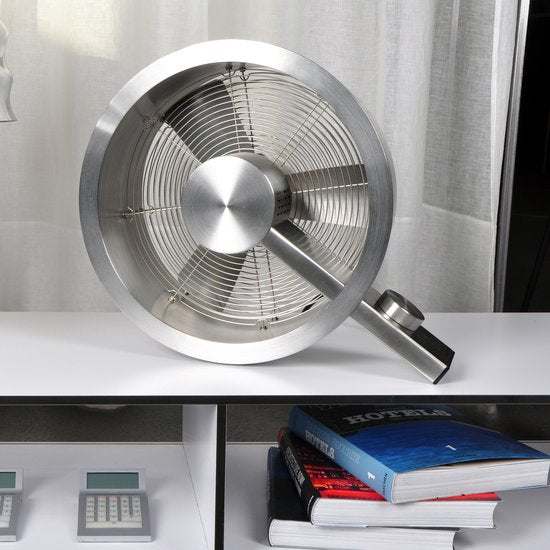Stadler Form Q Ventilateur de sol - Métal brossé - 2400 m³/h - Silent & Design - 3 réglages - 40 m² / 100 m³