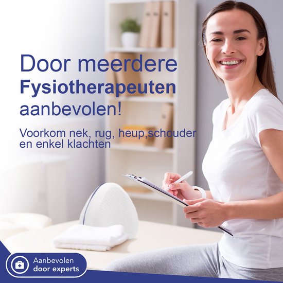 Oreiller de genou Sleeptight pour le lit - Oreiller de sommeil latéral - Oreiller de jambe - Oreiller de genou orthopédique anti-douleur - Dormeurs latéraux - Mousse à mémoire de forme - 25 cm