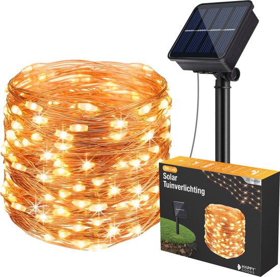 Happy Goods Solar Solar Garden Lights - 200 LED Outdoor Light String - 20 m - Fairy Lights - Outdoor Lighting Garland - Light strings