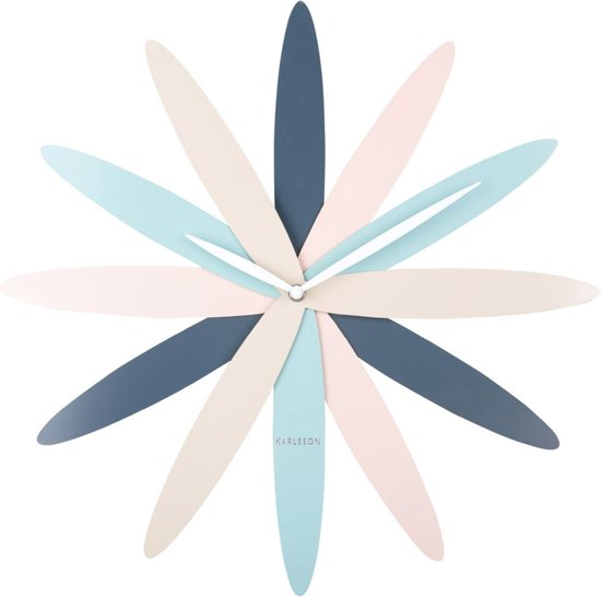 Horloge murale Karlsson Bloom - Multicolore - Ø45cm - Horloge murale moderne