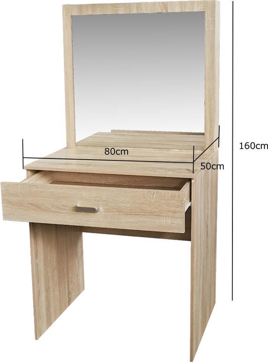Coiffeuse VDD - bureau de maquillage - marron clair