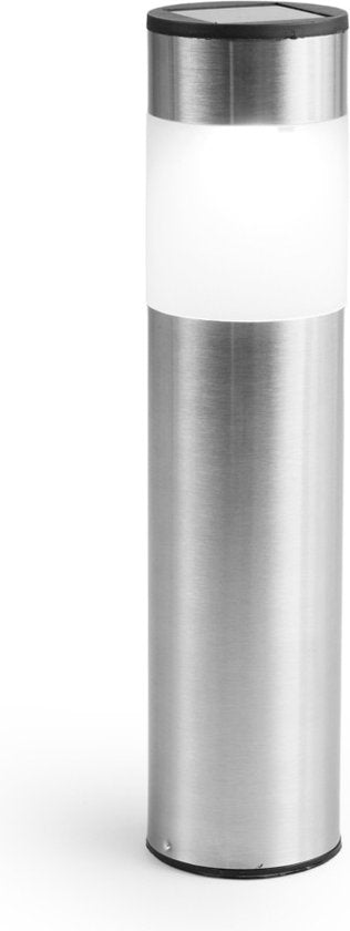 LED Lovers - Lampe de jardin solaire à LED avec pointes de terre - Lot de 4 - Lampe de chemin avec capteur de lumière - acier inoxydable - 8-10 heures de fonctionnement - 27cm