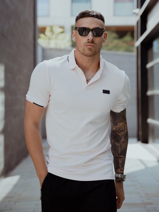 AB Lifestyle - Polo tricolore | Barely Pink - Hommes - Taille : XS