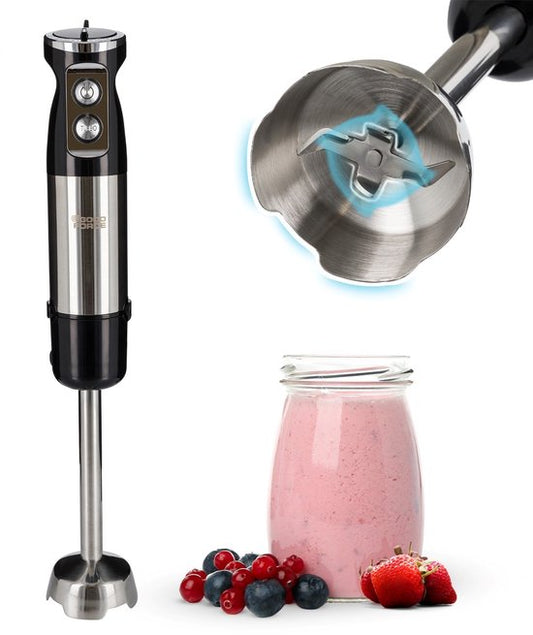 Goodforce Mixeur plongeant - puissant et lavable au lave-vaisselle - 12 vitesses + fonction turbo - 1000W - sans PFAS
