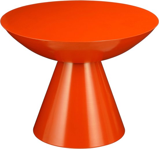 Mica Decorations Table d'appoint Celise - H44 x Ø59 cm - Métal - Orange