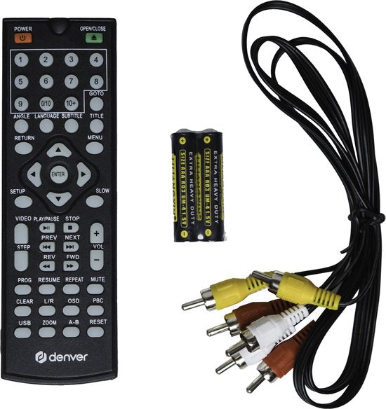 Lecteur DVD Denver avec HDMI - Supporte le Full HD - Lecteur CD - Décodeur Dolby Digital - Coax / Scart / USB - DVH7787