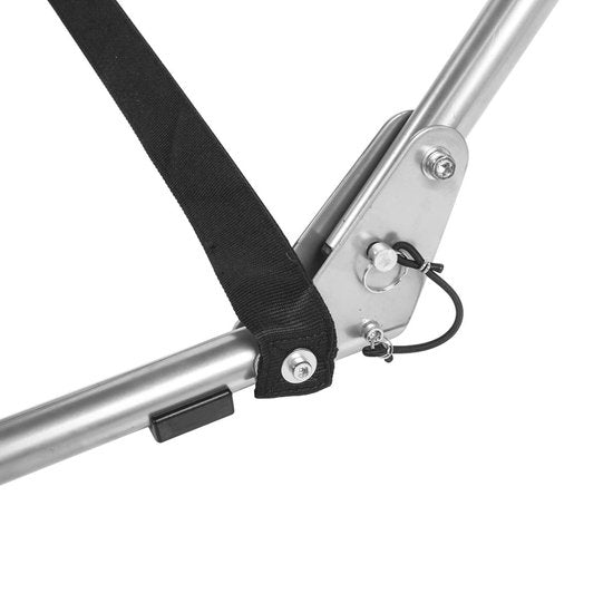 Campart Hamac avec support BE-0640 - Pliable et léger - Structure en acier - Capacité 150 kilos - avec sac de rangement - Bleu