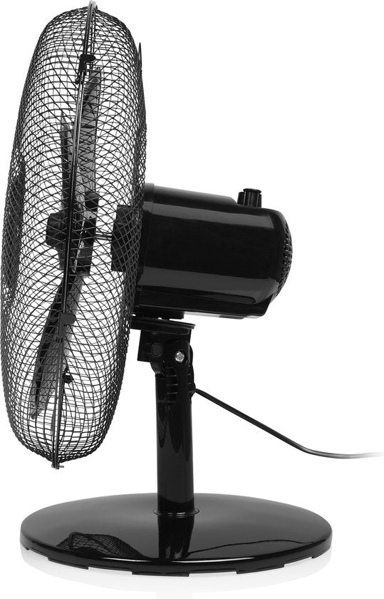 Ventilateur de table 40 cm - 3 vitesses - Oscillation 85° - Débit d'air réglable - Tristar VE-5728 - Noir