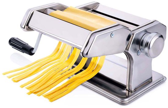 alpina Pasta maker Manual - acier inoxydable - pince de table - Spaghetti, Ravioli, Lasagne