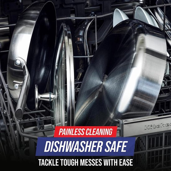 Ensemble de casseroles Blue Diamond 15 pièces - Convient à toutes les sources de chaleur - Induction - Sans PFAS - Lavable au lave-vaisselle