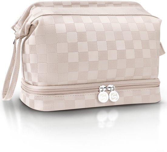 Skycases Travel Essentials - Trousse de toilette et de maquillage - Imperméable et compacte - Convient pour le voyage et l'usage quotidien - Unisexe - Rose clair