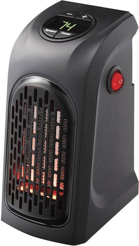 Ontel Handy Heater - Mini chauffage électrique pour prise de courant - 500W - Réchaud compact avec télécommande - Mini chauffage