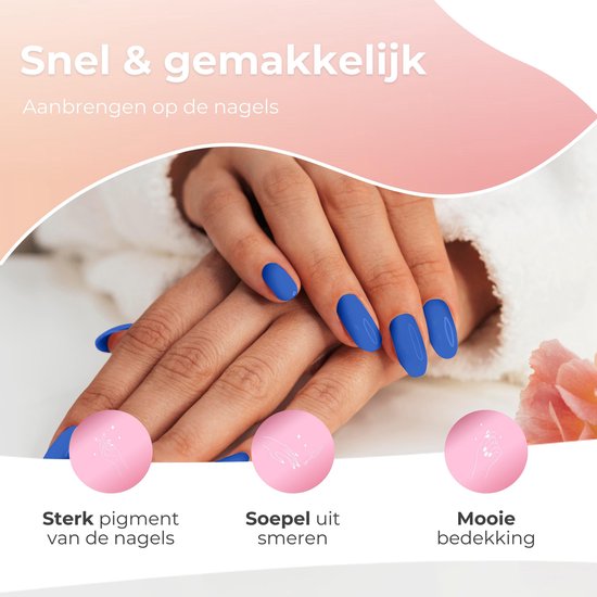 Moods Gellac 6-Piece Set - Gel Nail Polish Starter Pack - Vernis à ongles en gel - 8ML - Blue Serenity - Gellac - Nails - Chic Colours - HEMA & TPO-free