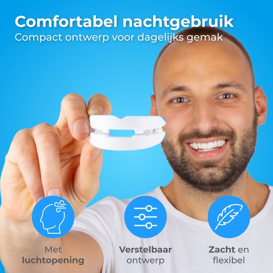 Orthèse anti-ronflement - DreamCare - Réglable - eBook inclus - Snore Brace