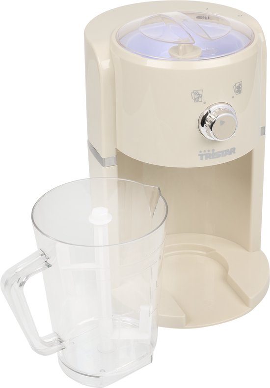Tristar KD-7310 - Broyeur à glace Slushy maker - 30W - 1.1 Liter - Blanc crème