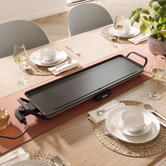 Tristar Griddle - BP-2668 - 1800W - Gourmet, Griddle L 70x23cm - 6-8 personnes