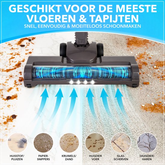 Innovixpro® Aspirateur-balai sans fil - Aspirateur-balai puissant 30KPa avec fonction balayage - sans sac - alimenté par batterie - avec accessoires supplémentaires et sac de rangement - filtre HEPA - Aspirateur-balai - Aspirateur à main - Aspirateur-bala