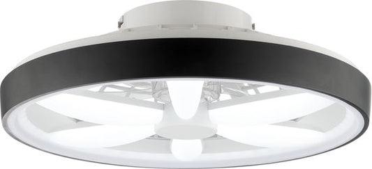 Brilliant Gaiano - Ventilateur de plafond - Avec lumières - Ø 48 cm - LED 48W - Couleurs blanches et RGB - Dimmable - Timer - CCT - Noir - Très silencieux