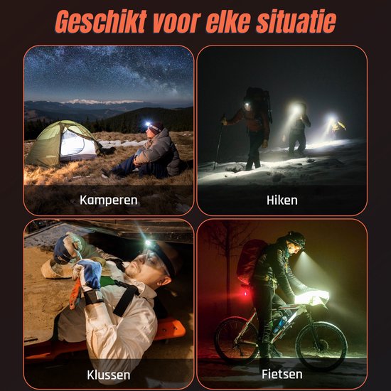 Ever Trex Ultra Light Headlamp LED Rechargeable - Lumière blanche et rouge - 150Lumen - Inclinable - Running - Emergency Pack - Camping - Camper