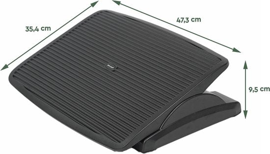 Repose-pieds ergonomique pour bureau - BRASQ - Accessoires de bureau - Réglable - Antidérapant - Noir