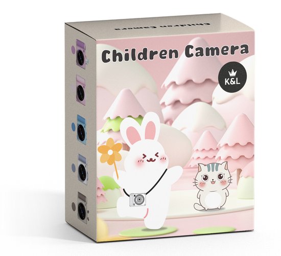 K&L Digital Kids Camera Kids 32GB - Caméra vlog pour enfants - Caméras numériques pour enfants - Appareil photo pour enfants - Appareil photo pour enfants