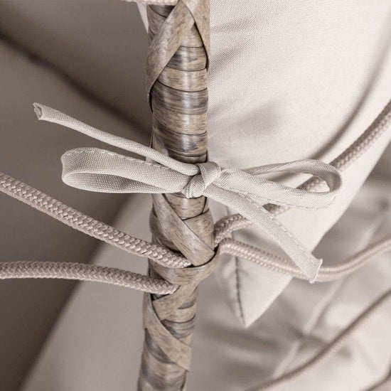 Fauteuil suspendu Juskys - Base incluse - Max 150 kg - 95 × 95 × 196 cm - Beige