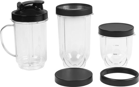 Tristar BL-4486 Smoothie Maker - Blender - Puissance 350W - 0,5 litre - 3 gobelets inclus - Lavable au lave-vaisselle