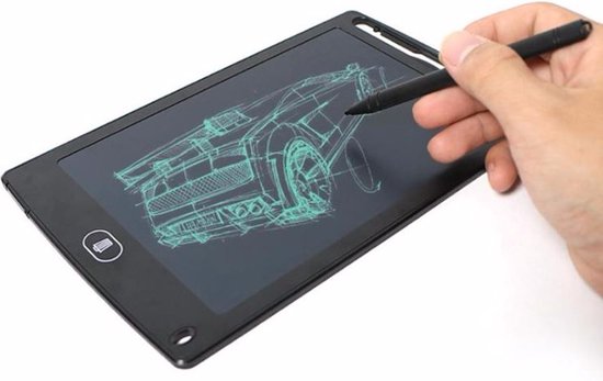 Tablette à dessin numérique - tablette graphique - tableau d'écriture avec écran LCD - tablette mémo - tablette d'écriture - 12 pouces - noir