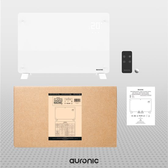 Radiateur éléctrique mobile Auronic - avec thermostat et télécommande - jusqu'à 22 m3 - 2000 W - Blanc