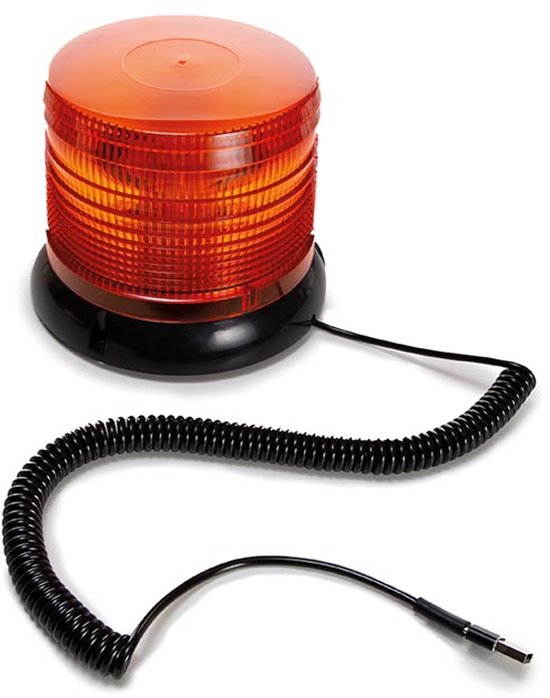 Lampe de poche LED orange Perel, avec câble usb-C et convertisseur usb-C vers usb-A, avec fixation par vis, aimant et ventouse