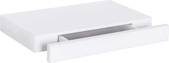 Rootz Wall Regal - Etagère murale - Rangement flottant - Organisateur monté - Rebord décoratif - Présentoir - Blanc - 40x5x25 cm