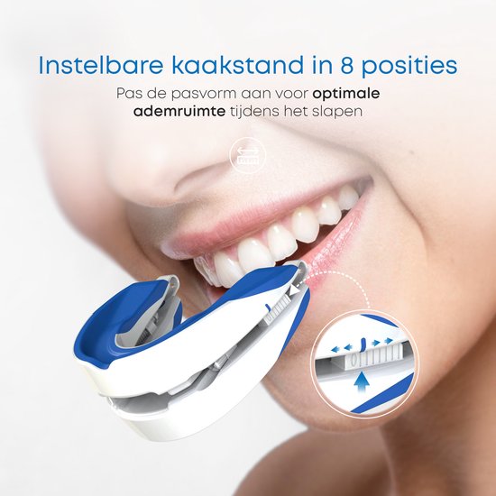 Attelle anti-ronflement - PRO+ - Boîte et livre inclus - Réglable - Pour une bonne nuit de sommeil - Mors de dents - Mors de dents - Transparent sans BPA - Alyze