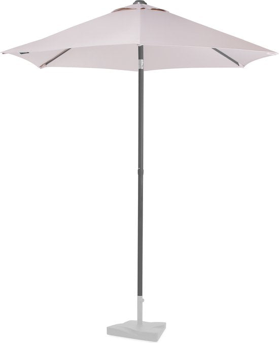 VONROC Premium Parasol manche Torbole Ø200cm - Housse de protection incluse - Parasol rond - Toile résistante aux UV - Beige