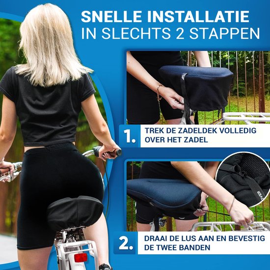 Housse de selle Nextcover vélo - mousse à mémoire de forme - imperméable avec housse de pluie