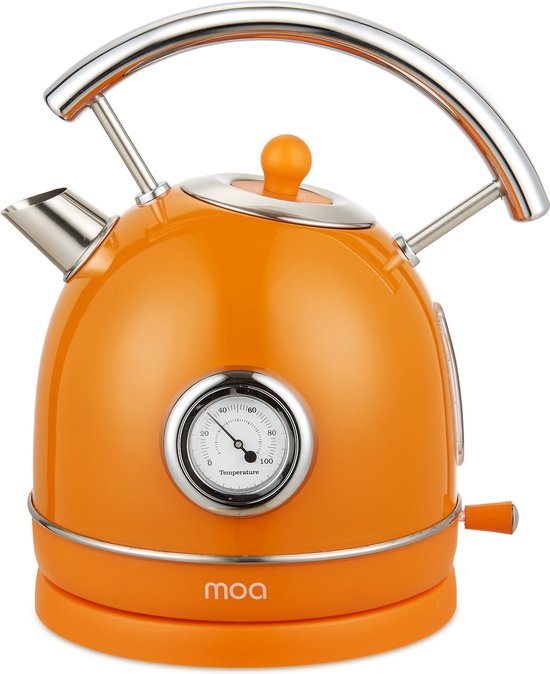 MOA Bouilloire Retro - 1,8L - Retro - 2200W - acier inoxydable - Orange
