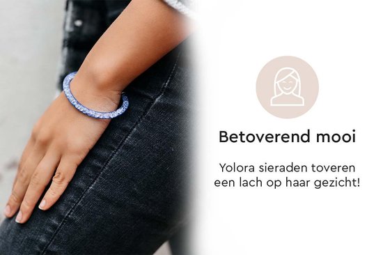 Yolora Ladies Mesh Bracelet - Kalpa Camaka Crystals - Violet - Bracelet femme violet - Bijoux - Coffret de luxe - Coffret cadeau - Coffret exclusif - Bel emballage cadeau