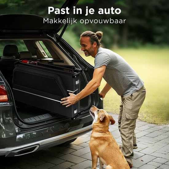 TrevoPet® Dog Bike Trailer XL - remorque pliante pour vélo - remorque pour chien avec rampe, système de suspension et résistance aux intempéries - convient aux vélos électriques - 45 kg - noir