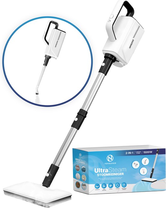 Novalance - SteamPro Steam Cleaner & Hand Dryer - Nettoyeur de tapis / Nettoyeur de taches - Nettoyeurs à vapeur - Appareil à vapeur - Plancher, canapé, tapis