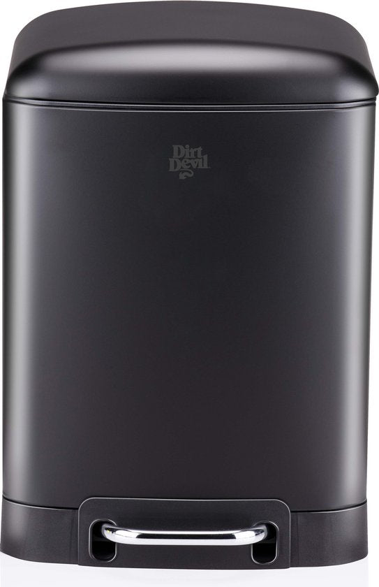 Dirt Devil Pedal bin 6 litres - Poubelle de salle de bain - acier inoxydable - Noir