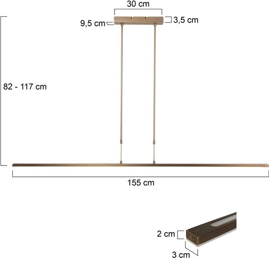 Lampe suspendue Steinhauer Zelena LED - Bronze