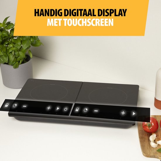 Tristar Deluxe Table de cuisson à induction 3500W - IK-6162 - 2 zones de cuisson - Minuterie jusqu'à 180 min - Noir