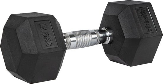 VirtuFit Hexa Dumbbell Pro - 12.5 kg - Hexagon Dumbbell - Durable et résistant - Musculation - Poids - CrossFit & Fitness - Convient aux débutants et aux professionnels - Par Pièce Vendue