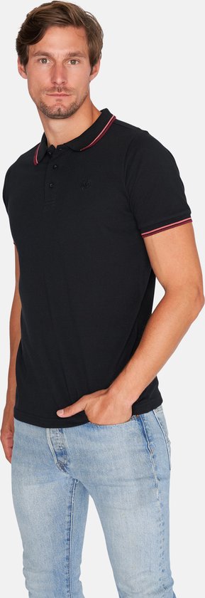 Polo Mario Russo Edward - Taille 3XL - Polo Homme - Chemises polo homme - Coton - Noir