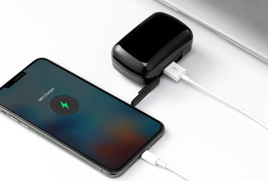 Vlectro - Set d'écouteurs Bluetooth avec étui pour recharger votre smartphone - 1 set