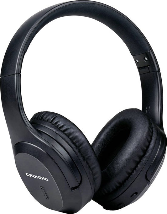 Grundig Bluetooth Headphones - Casque sans fil - Casque supra-auriculaire avec 40 heures d'autonomie de lecture - Casque sans fil avec microphone - Câble audio 3,5 mm et câble de chargement USB-C inclus.