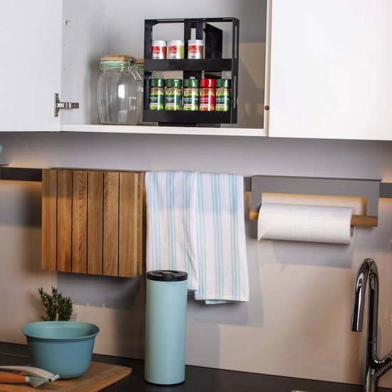 Porte-épices - Merkloos - Support - 28 x 10 x 27 cm - Noir